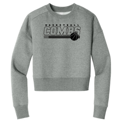 District Ladies Perfect Weight Fleece Cropped Crew w/ Back Print Thumbnail